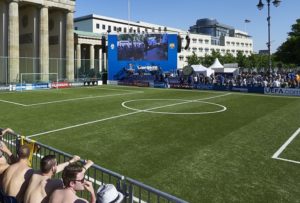 Soccer Court beim Champions League Fest in Berlin