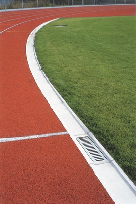 Sports field gutter, drainage of sports facility