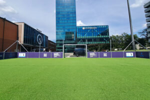 Mobiler Soccer Court in Basel